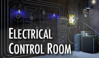 Electrical Control Room 3D scene file for Cinema 4D