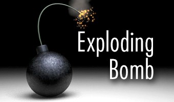 exploding bomb scene file for Cinema 4D