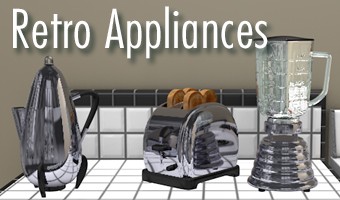 Retro kitchen appliances 3D models and free download for Cinema 4D from C4Depot.com