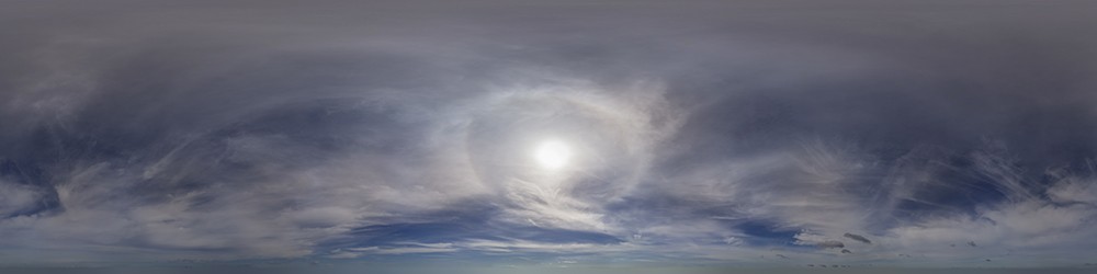 Overcast, Thin Cirrus HDRI sky panorama #44